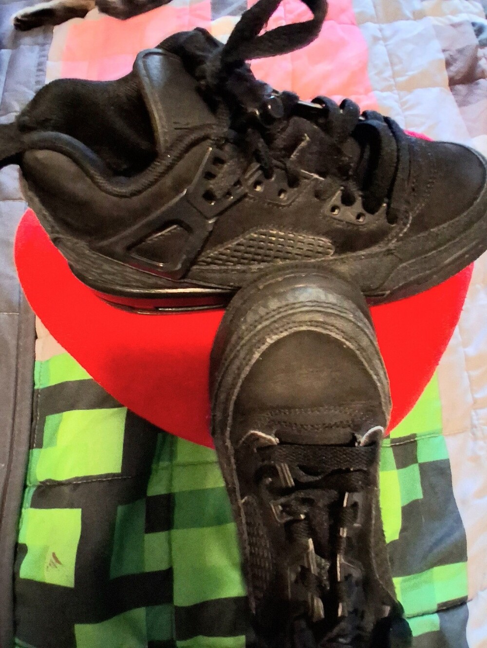 Black Boys JORDAN Spizike Black Cat Athletic Sneakers - Boys Size 4.5
